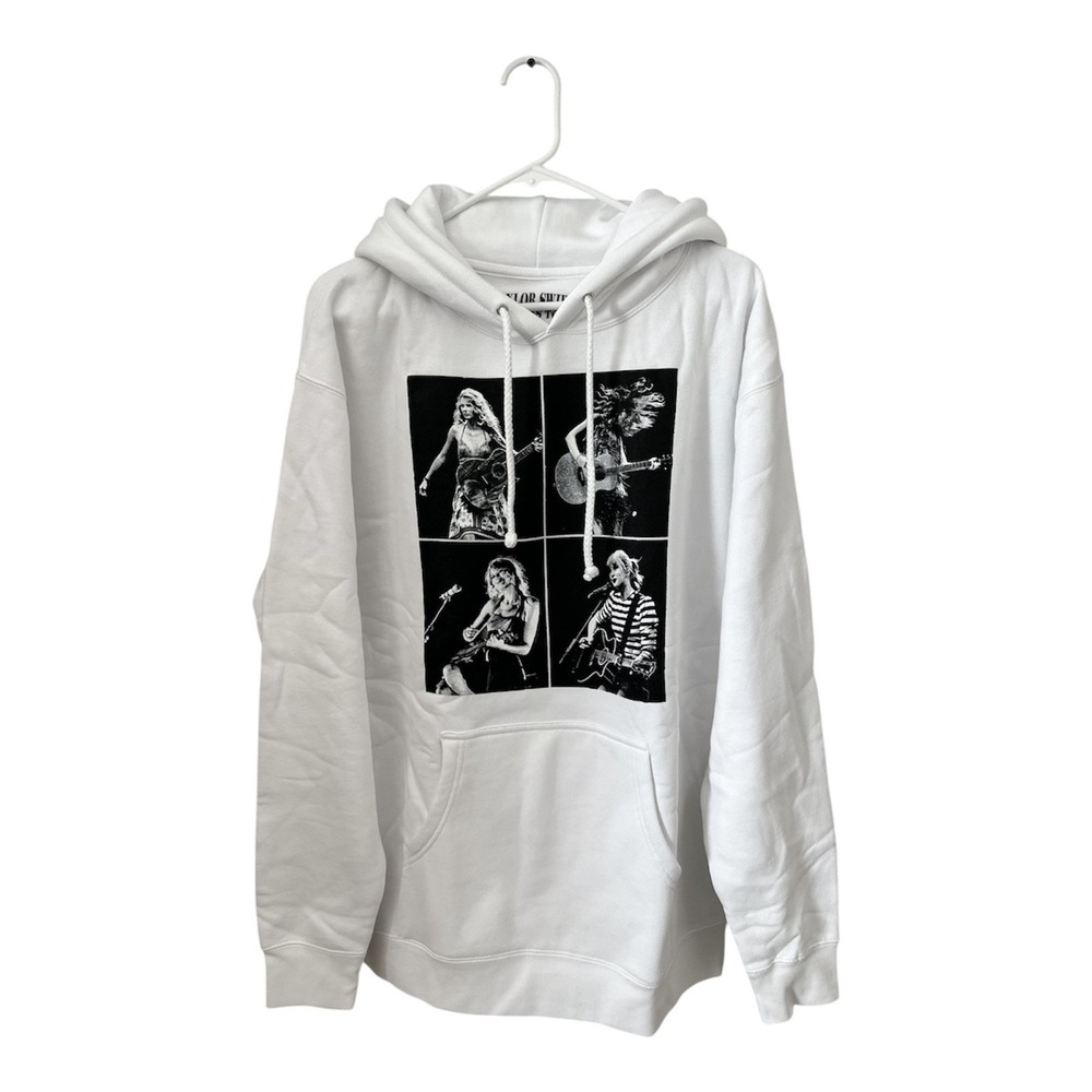 Taylor Swift‎ The Eras Tour Hoodie Sweatshirt Women's Large White Oversized